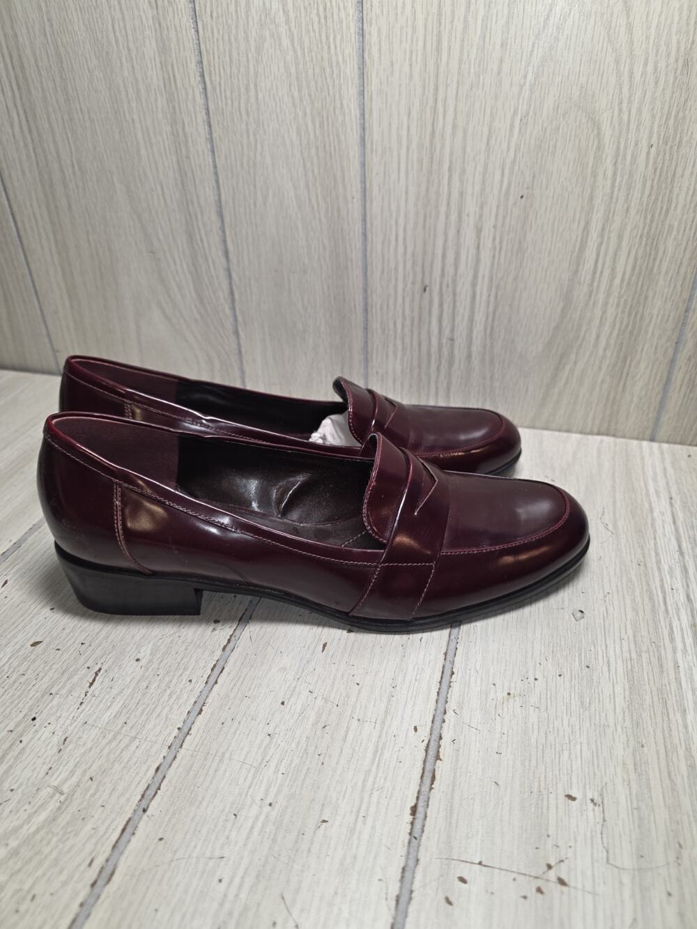 Enzo Angiolini Lafayette Women's Size 9M Brown Leather Loafers Slip On Shoes